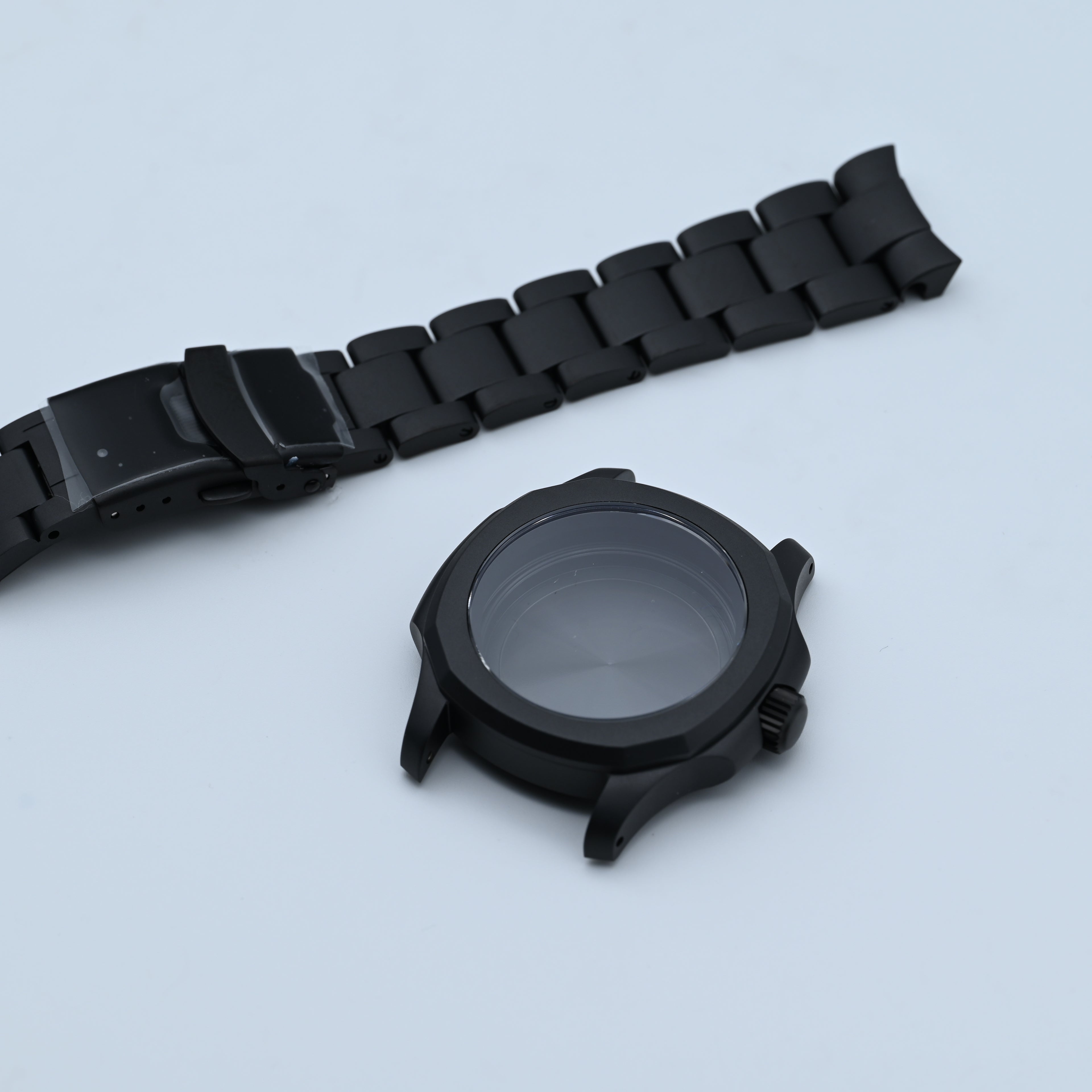 PVD Matte Black Nautilus-style Conversion Case Set for Seiko Mods - CAS010