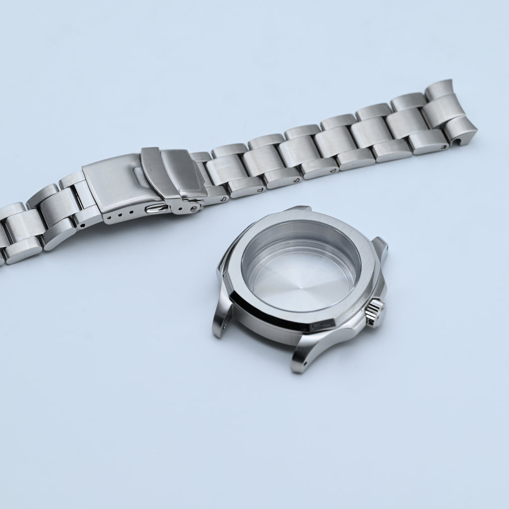 Silver Nautilus-style Conversion Case Set for Seiko Mods - CAS010