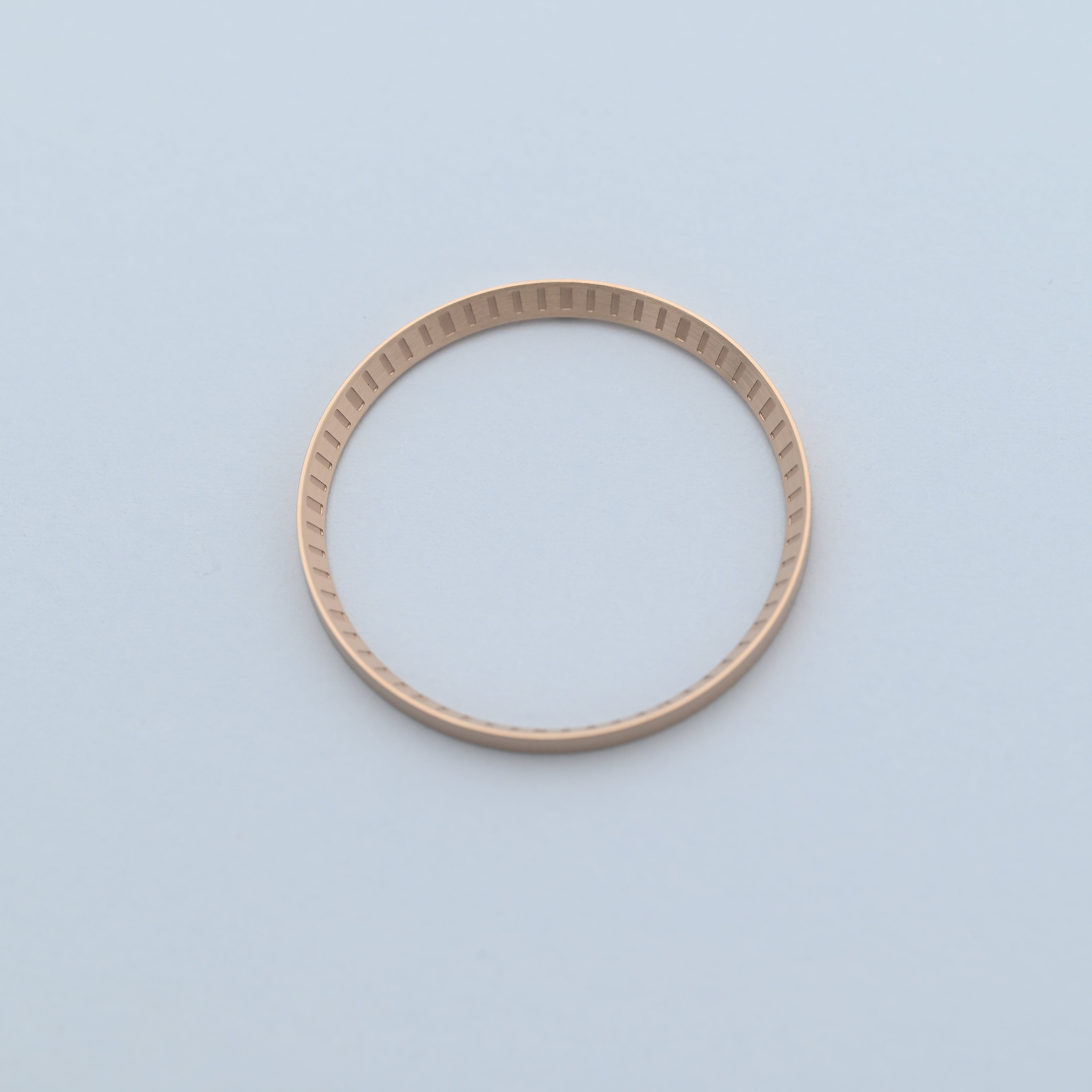 CHR036 Brushed Rose Gold with Engraved Markers Chapter Ring for SKX007 / SKX009 / SRPD