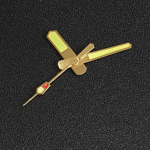 HAN006GR MM Brushed Gold Full Hand Set with Red Dot