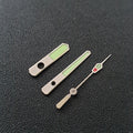 MM Brushed Silver Full Hand Set with Red Dot - HAN007