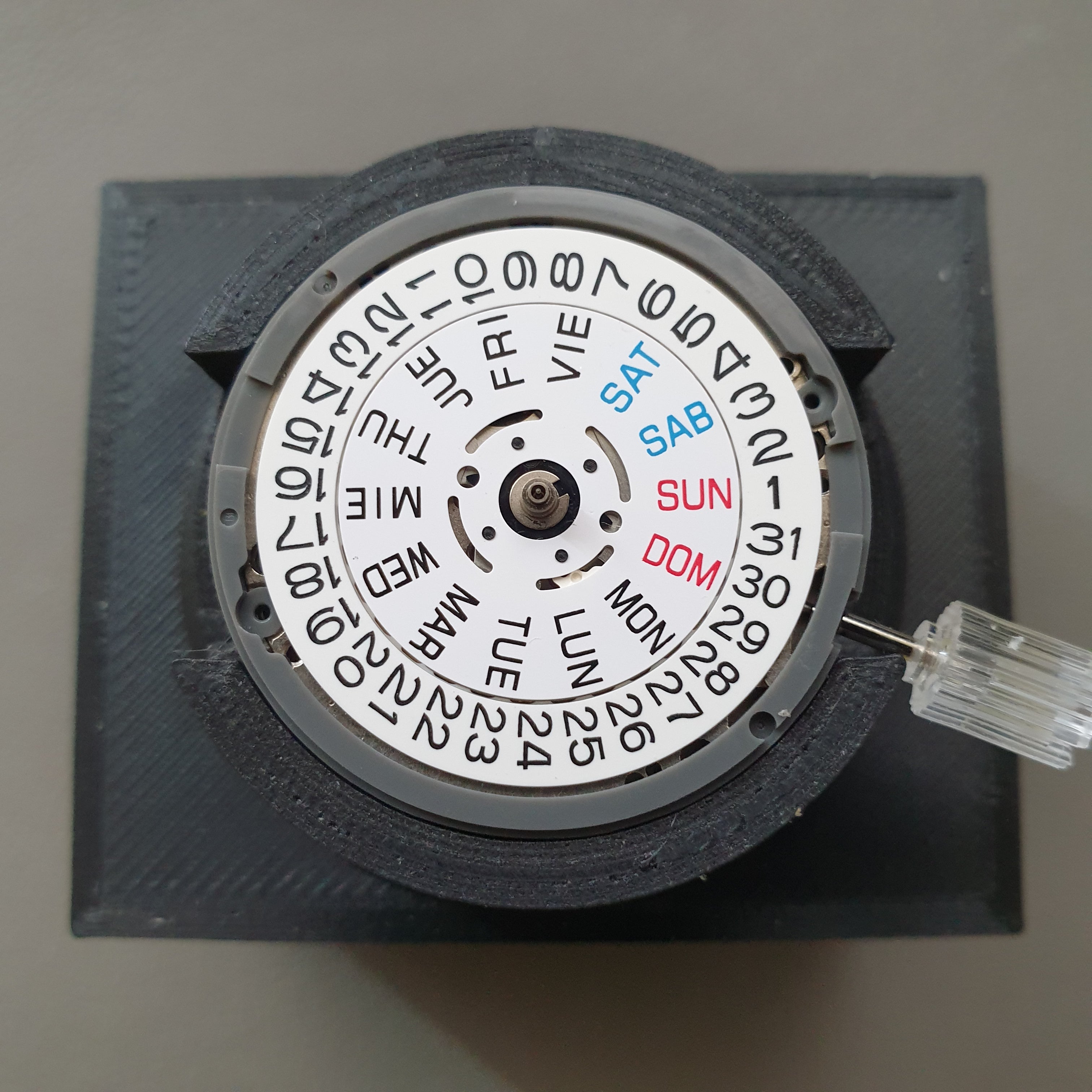 MVT002 Seiko Instruments Inc NH36 Movement with 3:45 Day Wheel