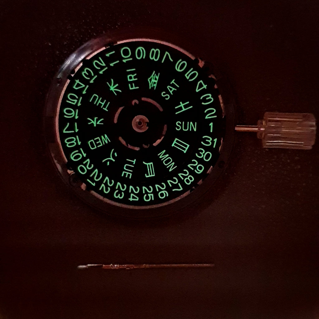 NH36 lume, Lumed Seiko Movement, Lumed NH36, NH36 with Lume