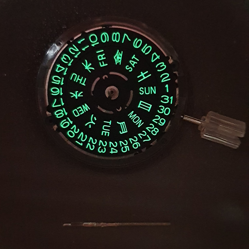 NH36 lume, Lumed Seiko Movement, Lumed NH36, NH36 with Lume