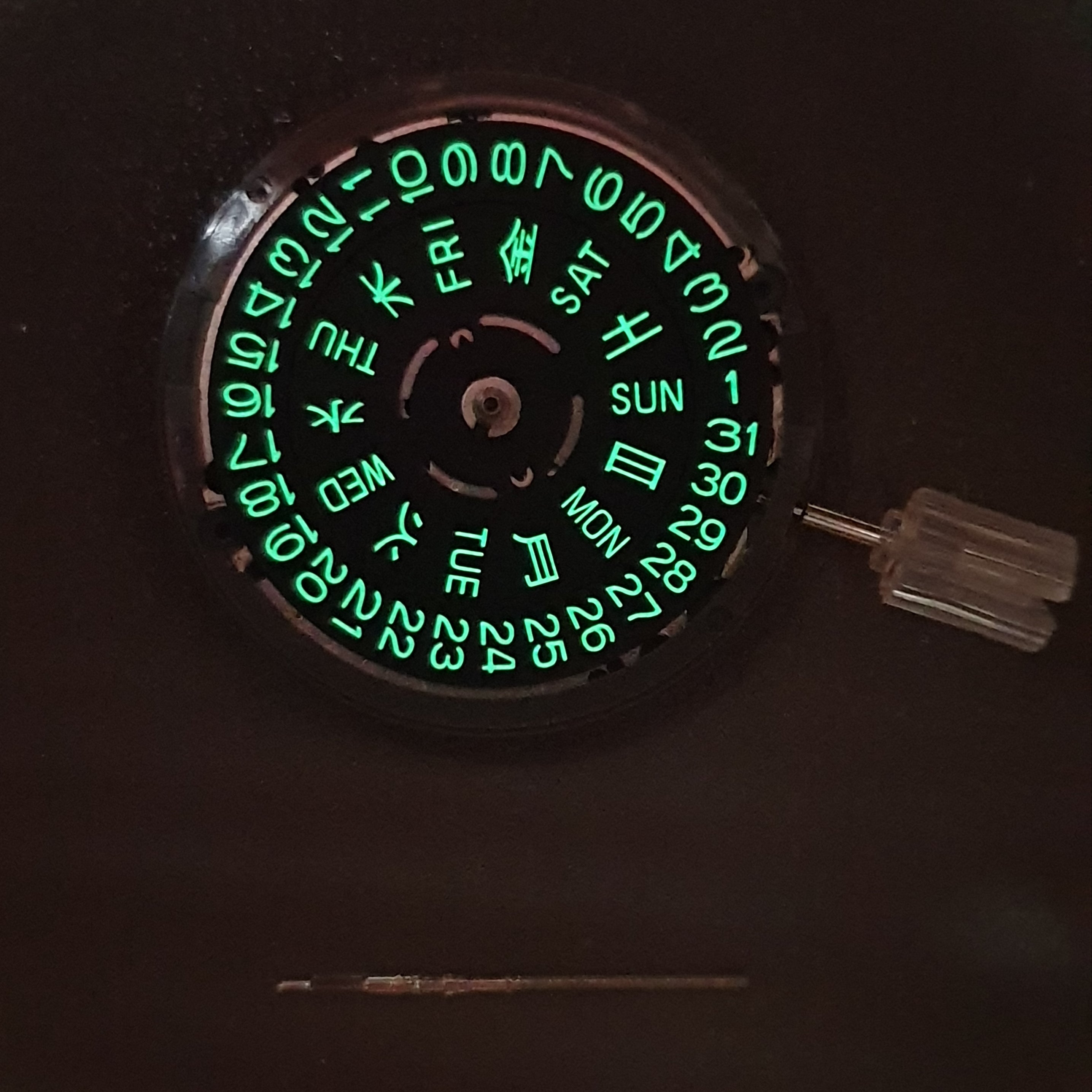 NH36 lume, Lumed Seiko Movement, Lumed NH36, NH36 with Lume