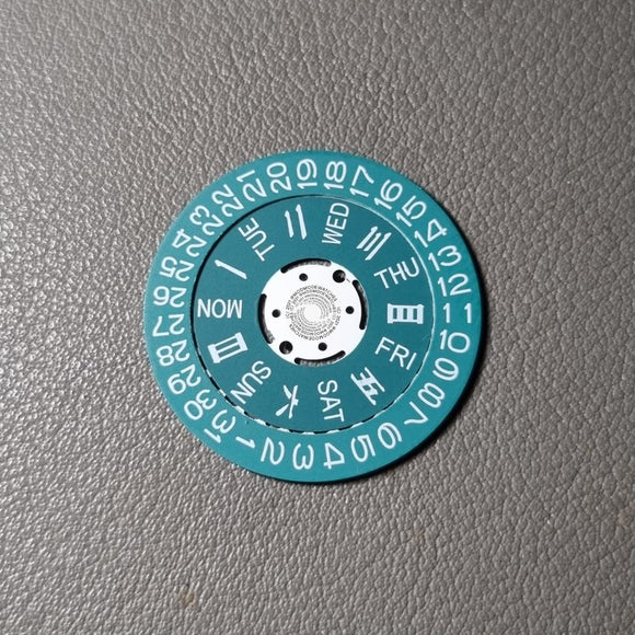 MVT032 NH36 Day Date Wheels in Teal