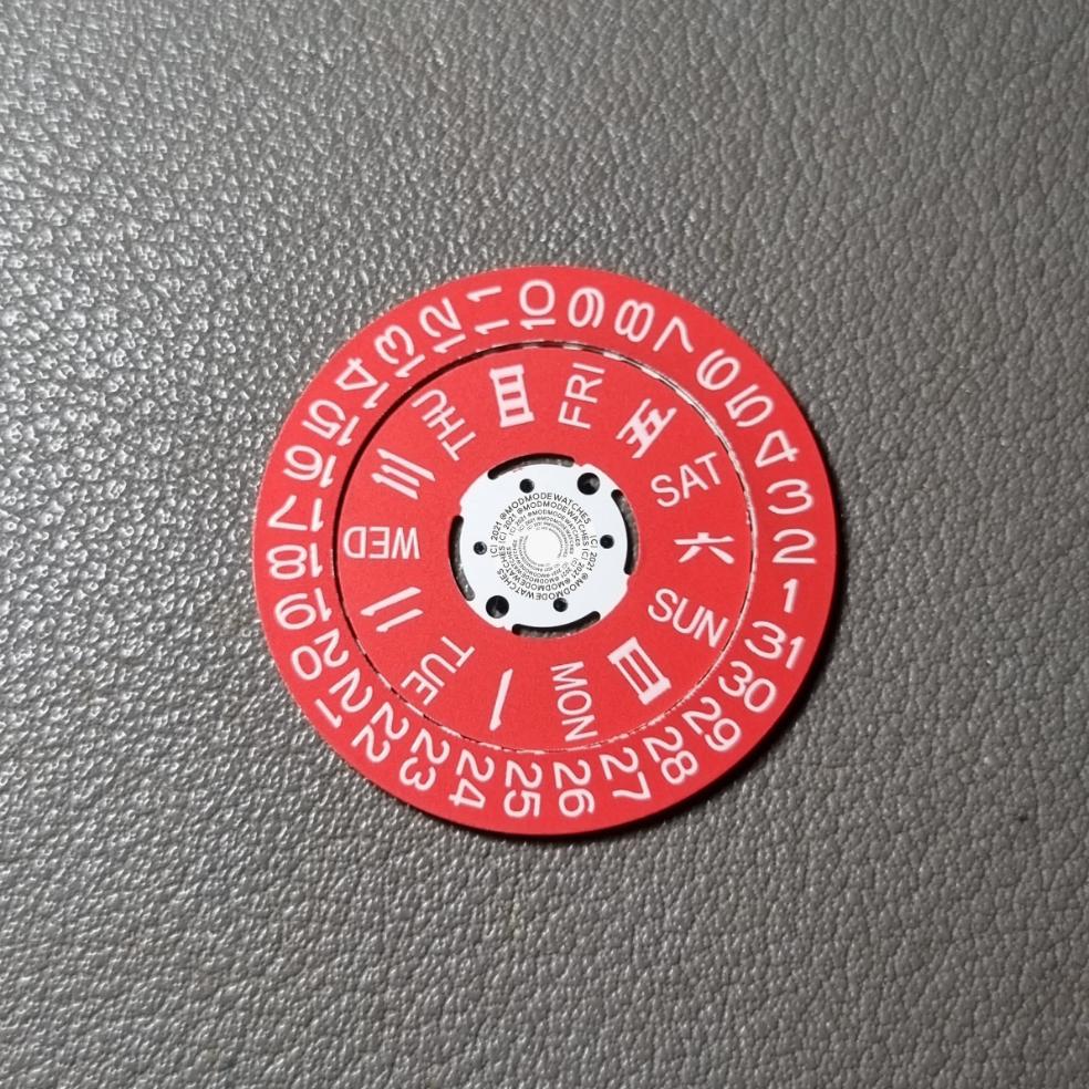 MVT033 NH36 Day Date Wheels in Red