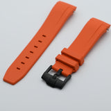 Rubber Strap for SKX007 style cases - Orange with Stealth Hardware