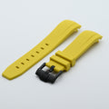Rubber Strap for SKX007 style cases - Yellow with Stealth Hardware