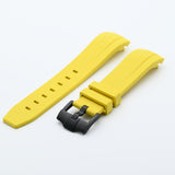 Rubber Strap for SKX007 style cases - Yellow with Stealth Hardware
