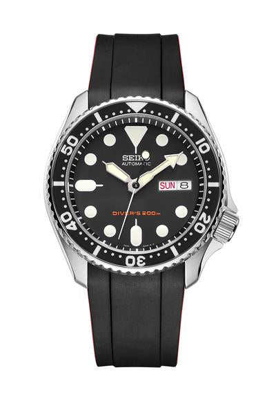 Crafter Blue Curved End Rubber Strap for SKX (CB10)