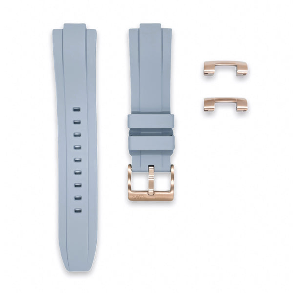 STR001 Clockwork Republic Rose Gold End Link Rubber Strap For SKX007